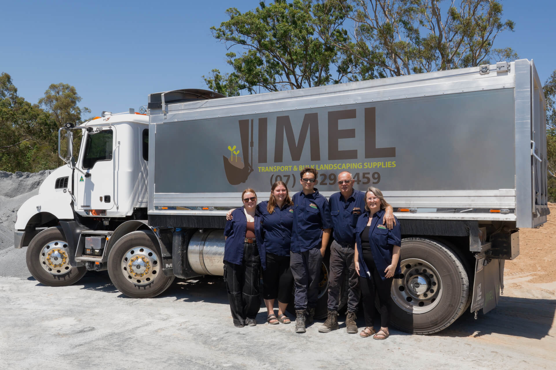 Jimel delivery team with truck